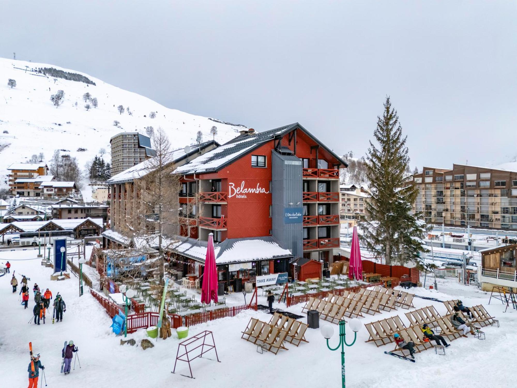 Hotel Les 2 Alpes L'Oree Des Pistes 레두잘프 외부 사진